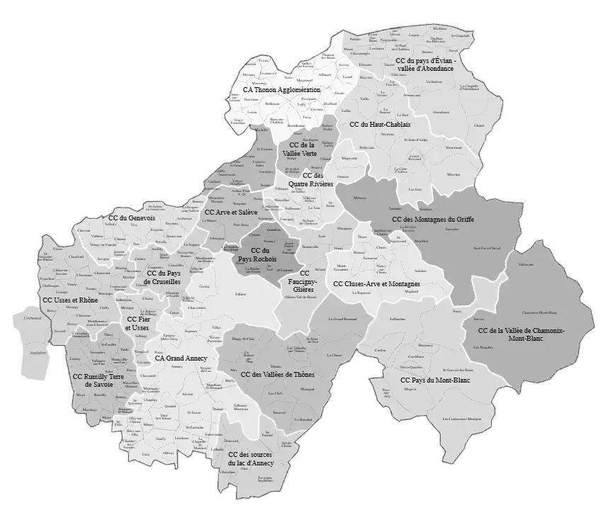 Carte de la Haute-Savoie